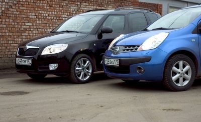 Nissan Note и Skoda Roomster Nissan Note и Skoda Roomster